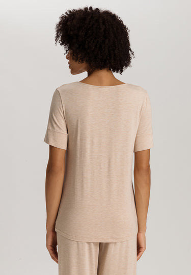 Natural Elegance Flowy Round Neck Top | Black/Aqua 74902-3012